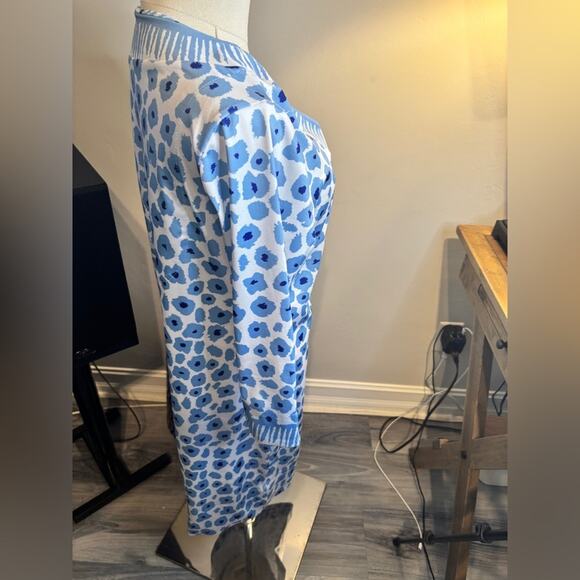 Gretchen Scott Designs Blue and White Patterned Dress - Picture 5 of 7